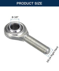 CM6 rod end bearing heim joint kit, 3/8 inch bore with 3/8-24 right hand male thread, forged steel, showing product size