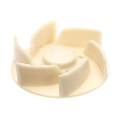 CMA Dish Machines 13503.71 Impeller, white plastic, front view, suitable for dish machines and glass washers.