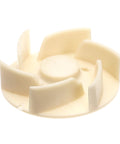 Side view of CMA Dish Machines 13503.71 Impeller, beige plastic, designed for dish machines to ensure reliable spray performance.