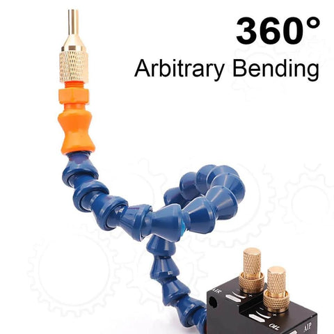 Mist Coolant Lubrication Spray System For CNC Machines And Metal Cutting With 360 Degree Adjustable Nozzle Durable POM Plastic Steel Construction Corrosion Resistant High And Low Temperature Tolerance Adjustable Oil Flow Ideal For Engraving Machines BPV
