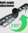 CNC Aluminum Ball Base Mount for Motorcycle Front Fork Stem with Multi-angle Adjustment and 1 Inch Ball