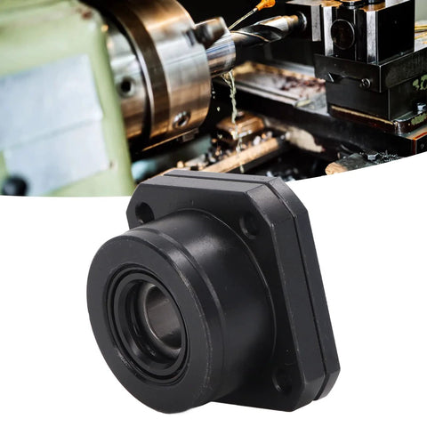 Ball Screw End Support Bearing Block Carbon Steel 12mm Inner Diameter For SFU1604 SFU1605 SFU1610 with CNC machine background