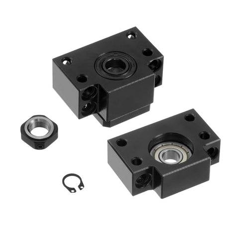 Ball Screw BK12/BF12 End Supports with Metal Ball Screw Nut for CNC Machine 1 Set, showing two supports and accessories.