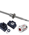 1605 Linear Motion CNC Ball Screw with Anti Backlash Nut, SFU1605 700mm 27.56 inch 16mm Ballscrew + BK12 BF12 Bearing End Support + Coupler