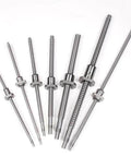✝️ C5 Ball Screw Machined 1605 BallScrew DFU1605 set with Double Ball Nut for CNC axis motion, anti-backlash setup, smoother linear travel