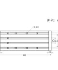Technical diagram of 1PCS 200mm Length Effective Travel Dual Optical Axis Guide Ballscrew SFU1605 with NEMA23 Stepper Motor, CNC Router Parts and 3D Printer Actuator, showing measurements in millimeters.