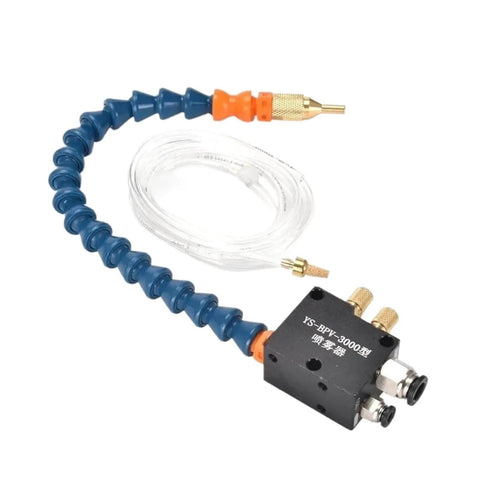 CNC Cooling Sprayer Mist for Lathe Milling Drill Engraving Machines with 8mm Plastic Pipe, Coolant Lubrication Spray for Chip Removal