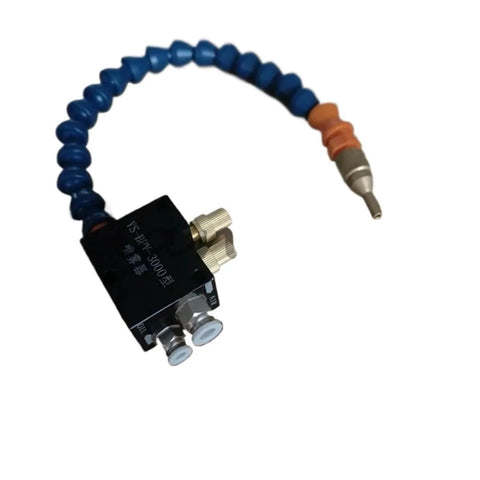 Cooling Oil Mist Coolant Lubrication Spray Device For Machining Centers, blue and orange nozzle, CNC milling tool, YS-BPV-3000 compatible