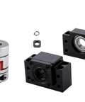 16mm Anti-Backlash Ball Screw Kit SFU1605 RM1605 BK BF12 bearing end supports and flexible coupler for CNC machines