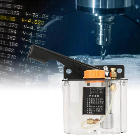 Hand Lubrication Pump 650cc Left Hand Operated Manual Grease Lubricator Pump For CNC Machine Tools with reservoir