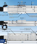 Diagram of FBX100-100mm Heavy CNC Linear Actuator Kit with Aluminum Alloy Fully Enclosed Linear Motion Stage Actuator