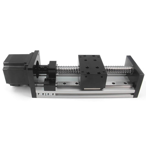 Dual Linear Rail Guide Ballscrew SFU1605 with Square Linear Rails with NEMA23 Stepper Motor, 100mm Effective Stroke Length for CNC Router Parts X Y Z