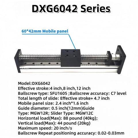 Precision CNC Linear Rail Slide And Motion Stage With 8 Inch Stroke 200mm SFU1605 Ball Screw Mini Linear Guide Aluminum Body