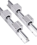 CNC Linear Rail Kit SBR20 with 2pcs 500mm Rails & 4pcs SBR20UU Square Blocks, 20mm Supported Linear Guide System for CNC Machines