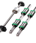 Two 700mm HGR20 Linear Guide Rails With RM1605 700mm Ballscrew Kit Including BF12 And BK12 End Supports, DSG16H Nut Housing
