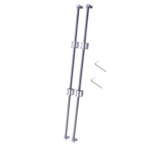 Pro Grade Linear Shaft CNC Parts Kit 16x1000mm Set with 4 SK16 Rail Supports and 4 SCS16UU Slide Blocks for precise CNC machining.