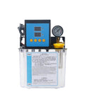 Front view of Heavy Duty Pro Grade Engraving Machine Lubrication System Gear Oil Pump TZ-160-1C with gauge and control panel.