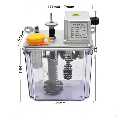 220V Electric Intermittent Lubrication Pump for CNC machine tools lathe and milling machines with adjustable cycle timers
