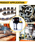 Automatic CNC Lubrication Oil Pump With Digital Display And Pressure Gauge, 110V 2L in machine tool application with gears and chains