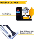 Automatic CNC Lubrication Oil Pump With Digital Display And Pressure Gauge, featuring fueling cap and low oil level alarm suspension ball