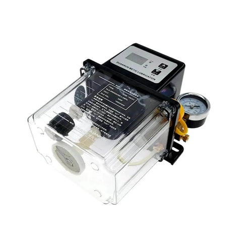 Lubrication Pump For CNC Machines With Solenoid Oil Pump 0.5L, 1L Or 2L Capacity, digital display, rugged transparent oil tank