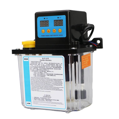 Pro Grade CNC Automatic Lubrication Pump System With Electromagnetic Drive 4mm Output 1L Or 2L Capacity AC 110V Or 220V