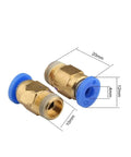 Brass fitting for Multiway Lubrication Distribution Valve For CNC Machines, Adjustable Oil Distributor with dimensions marked.