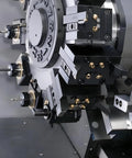 CNC machine with installed 5 Piece 10mm Brass Ball CNC Nozzle Set With Slanted Hole Extend Coolant Nozzle, precision machining focus