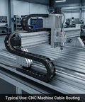 Semi Enclosed Cable Drag Chain Wire Carrier 2 Pack Reinforced Plastic 1 Meter Length Inner 18x50 mm Outer 23x58 mm CNC machine use