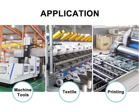 Application of Workhorse 24V Electromagnetic Lubrication Pump for CNC Machine Tools in machine tools, textile, and printing industries.