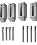 Aluminum Clamp Set Of Four For Fixtures And Hold Downs, CNC Machined 6061 Aluminum, Three Inch Long Clamps, with bolts