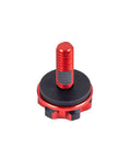 CNC Machined Knurled Harley Seat Bolt Kit with a hard anodized finish and one quarter inch threads, single bolt view