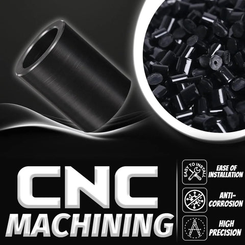 Four Piece Door Lock Lift Striker Bushings Set Seven Eighths Inch Size With Half Inch Inner Diameter And Eleven Sixteenths Inch Outer Diameter For Tailgate Liftgate Use Fits Ford F150 F250 F350 Bronco Mustang 1980 1996 1983 1993 with CNC machining and anti-corrosion features.
