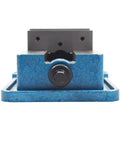 Front view of High Precision Machinist Vise 3 In By 2.95 In For CNC Milling Machines Without Base Clamp showing blue metal design