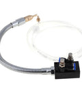 Mist Coolant Lubrication Spray System for CNC Machines with metal nozzle and check valve showing flexible tubing cooling kit