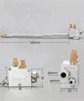 Mist Coolant Lubrication Spray System For CNC Lathe Milling Drill Engraving Machines, 8mm Pipe Cooling Sprayer dimensions view