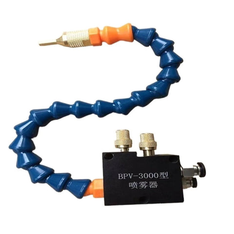 Cooling Oil Mist Coolant System For CNC Machines, Automatic Lubrication Spray Device with flexible hose and brass nozzles