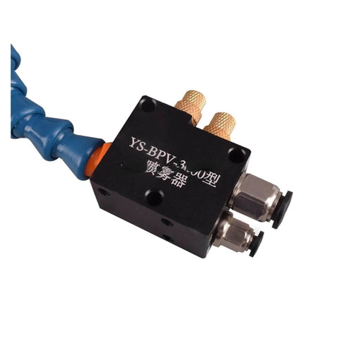CNC Cooling Sprayer For Lathe Milling And Drilling Machines With Mist Coolant Lubrication System, blue nozzle attachment