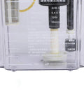 Close-up of Dual Digital Display Automatic Oil Lubrication Pump for CNC Engraving Router Machines, 110V 2L Oiler Gauge View