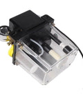 Automatic Lubricating Oil Pump For CNC Machinery With Electronic Display And 110V Alloy Gear Oiler, clear housing, high pressure gauge