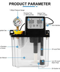 Automatic Lubrication Oil Pump For CNC Machines With 0 To 1.6 MPa Pressure Gauge And Low Oil Alarm, digital control front view