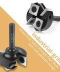 CNC Spoilboard Surfacing Router Bit With 1/4 Inch Shank And 1-3/8 Inch Cutting Diameter, 2 Plus 2 Insert Carbide, industrial-grade design