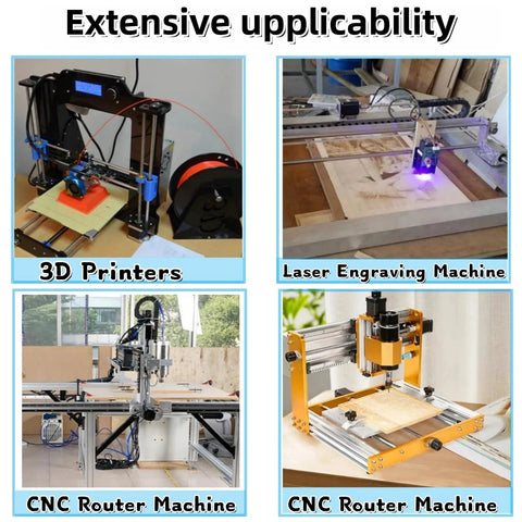 Extensive applicability of Precision CNC Linear Rail Slide And Motion Stage for 3D printers, laser engravers, and CNC router machines.