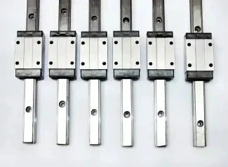Linear rails for 8x4 Ft. CNC Router Kit Rail Guide System w/16-20mm Rails & Ball Screws, showcasing precision and durability.