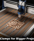 Low Profile CNC Router Vise Clamp for Large Woodworking and Metalworking Projects Genmitsu Compatible installed on router