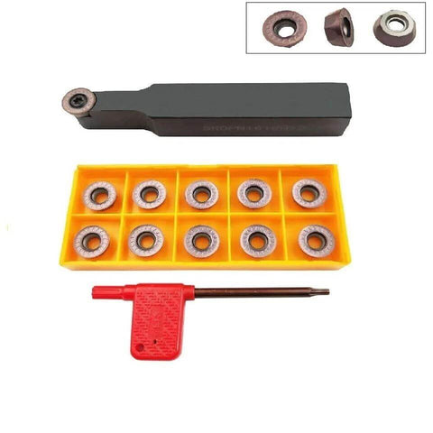 SRDPN1616H12 Tool Holder With 10 RPMT1204 MOE Indexable Milling Inserts And T15 Wrench For CNC Milling Pro Grade Precision Metalworking Kit