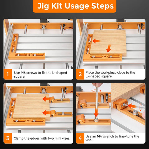 Steps to use CNC Workpiece Positioning Fixture For Vise And Clamps On T Slot And Perforated Tables with side clamping