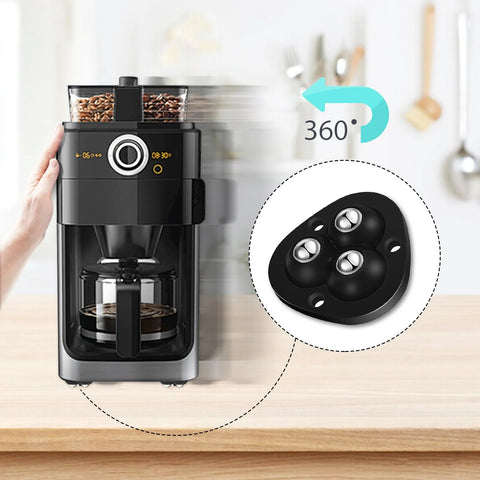 Self Adhesive Appliance Casters For Kitchen Appliances And Furniture Sliders 360 Degree Rotating Rollers For Coffee Machines