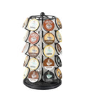 Rotating Coffee Pod Carousel For K Cups Holds 35 Pods Spins 360 Degrees Lazy Susan Platform Modern Black Finish