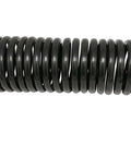 Heavy Duty 3/8 Inch Coiled Air Hose, 25 Ft Polyurethane with 1/4 Inch Quick Fittings, No-Twist Coil for air compressors